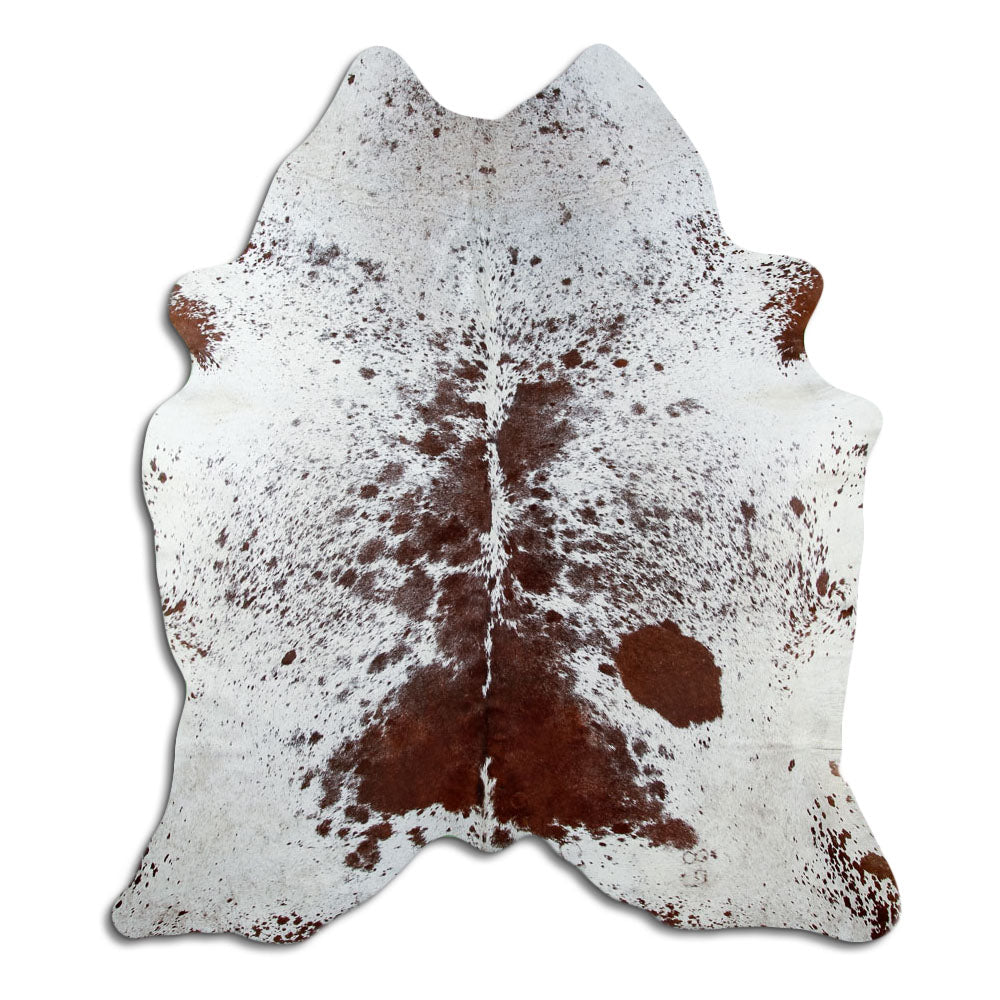 Salt & Pepper Kuhfell, ca. 210 × 190 cm, von oben fotografiert: genau das Fell, das Sie erhalten