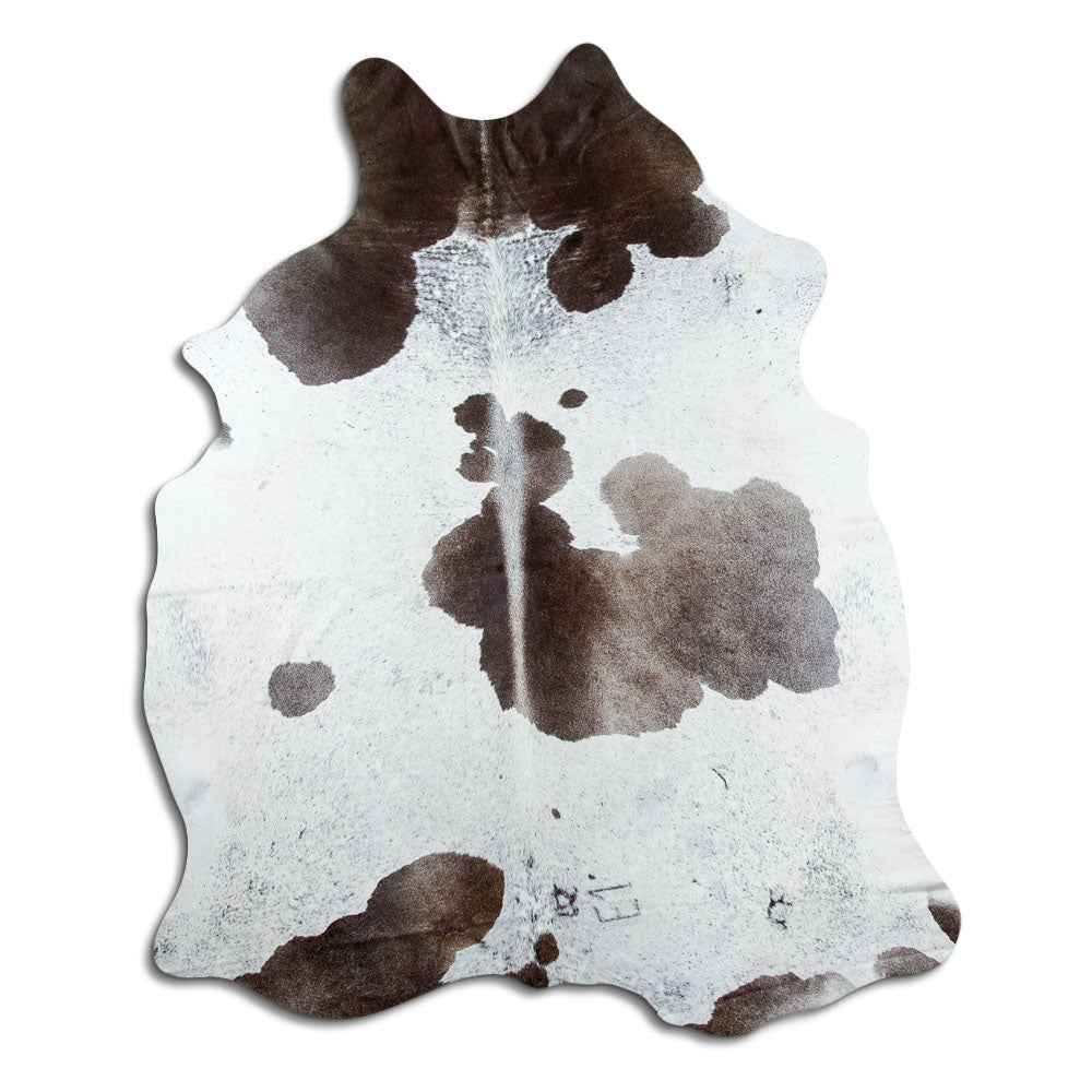 Salt & Pepper Kuhfell, ca. 240 × 200 cm, von oben fotografiert: genau das Fell, das Sie erhalten