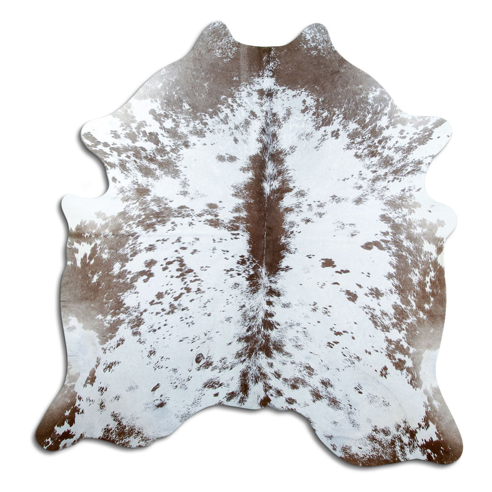 Salt & Pepper Kuhfell, ca. 200 × 190 cm, von oben fotografiert: genau das Fell, das Sie erhalten