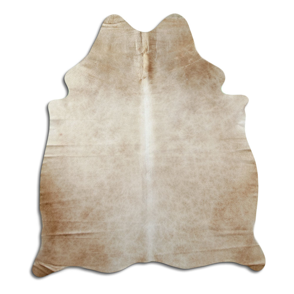 Braunes Kuhfell, ca. 170 × 150 cm, von oben fotografiert: genau das Fell, das Sie erhalten