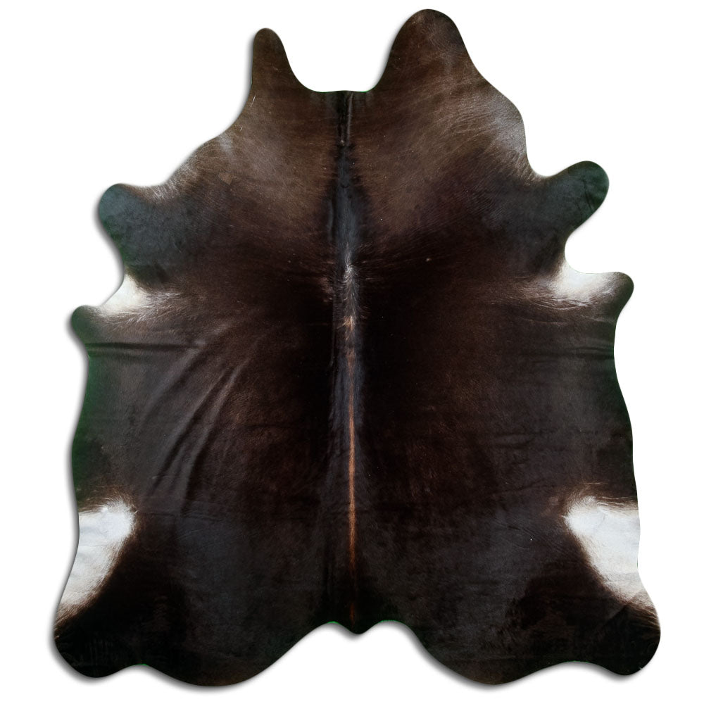 Braunes Kuhfell, ca. 240 × 210 cm, von oben fotografiert: genau das Fell, das Sie erhalten