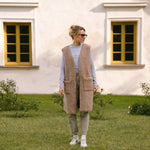 Merino Weste ''Sea'' Beige