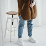 Merino Weste Pearl Dunkelbraun