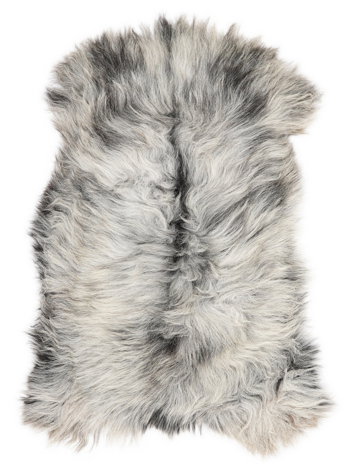 Rauhaariges britisches Schaffell, ca. 120 × 70 cm, von oben fotografiert: genau das Fell, das Sie erhalten