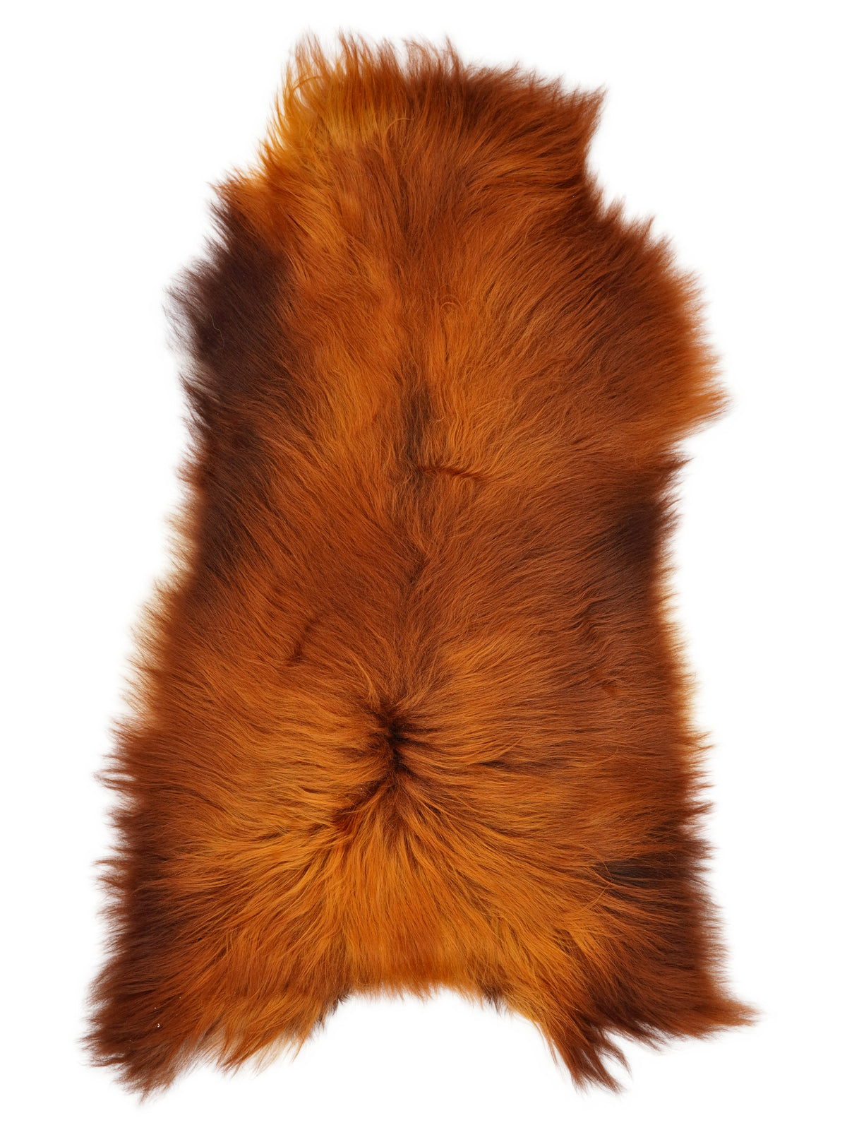 Isländisches Rusty-Schaffell, ca. 125 × 75 cm, von oben fotografiert: genau das Fell, das Sie erhalten