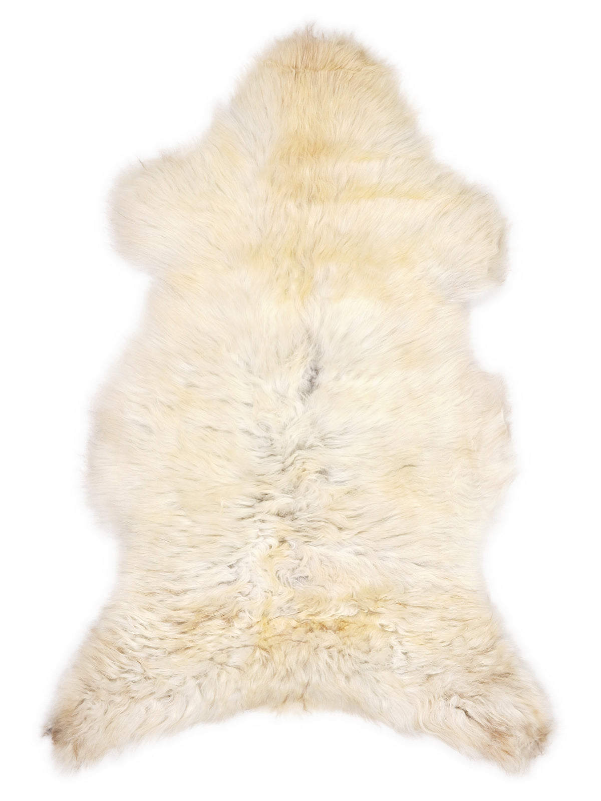Mehrfarbiges britisches Lammfell, ca. 110 × 60 cm, von oben fotografiert: genau das Fell, das Sie erhalten