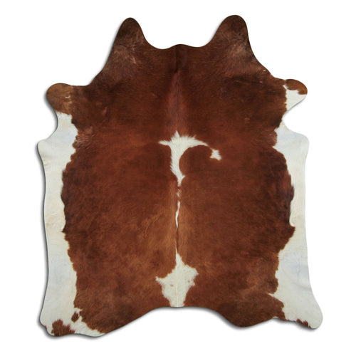Braun-Weißes Kuhfell XXL