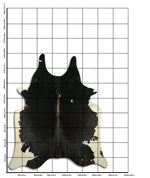 Schwarz-Weißes Kuhfell XXL