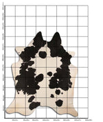 Schwarz-Weißes Kuhfell XXL