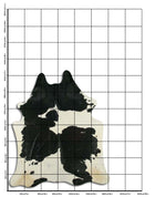 Schwarz-Weißes Kuhfell XL