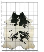 Schwarz-Weißes Kuhfell XXXL