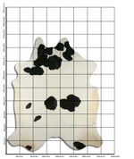 Schwarz-Weißes Kuhfell XXL