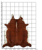 Braun-Weißes Kuhfell XXL