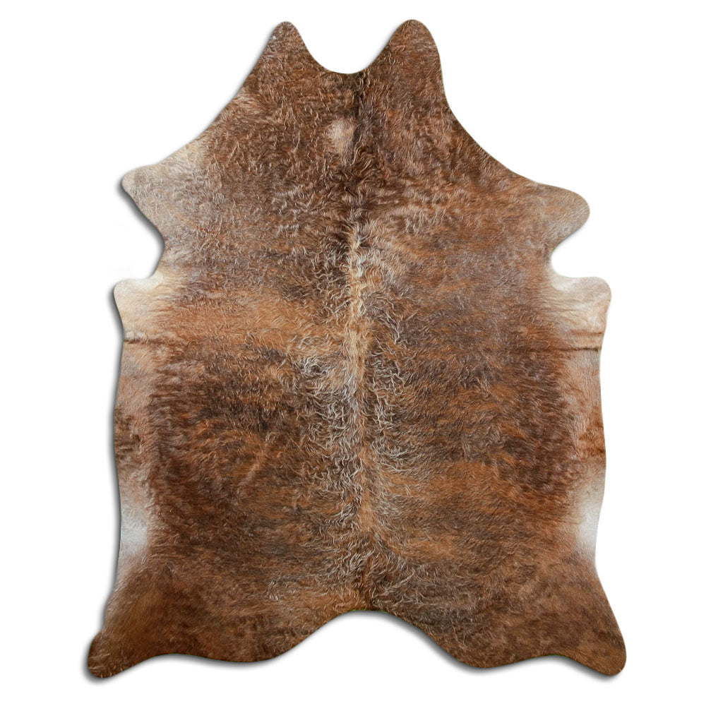 Champagnerfarbenes Kuhfell, ca. 180 × 150 cm, von oben fotografiert: genau das Fell, das Sie erhalten