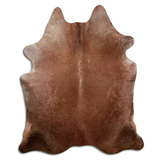 Champagnerfarbenes Kuhfell, ca. 220 × 180 cm, von oben fotografiert: genau das Fell, das Sie erhalten