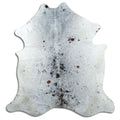 Salt & Pepper Kuhfell, ca. 170 × 170 cm, von oben fotografiert: genau das Fell, das Sie erhalten