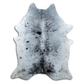 Salt & Pepper Kuhfell, ca. 210 × 170 cm, von oben fotografiert: genau das Fell, das Sie erhalten