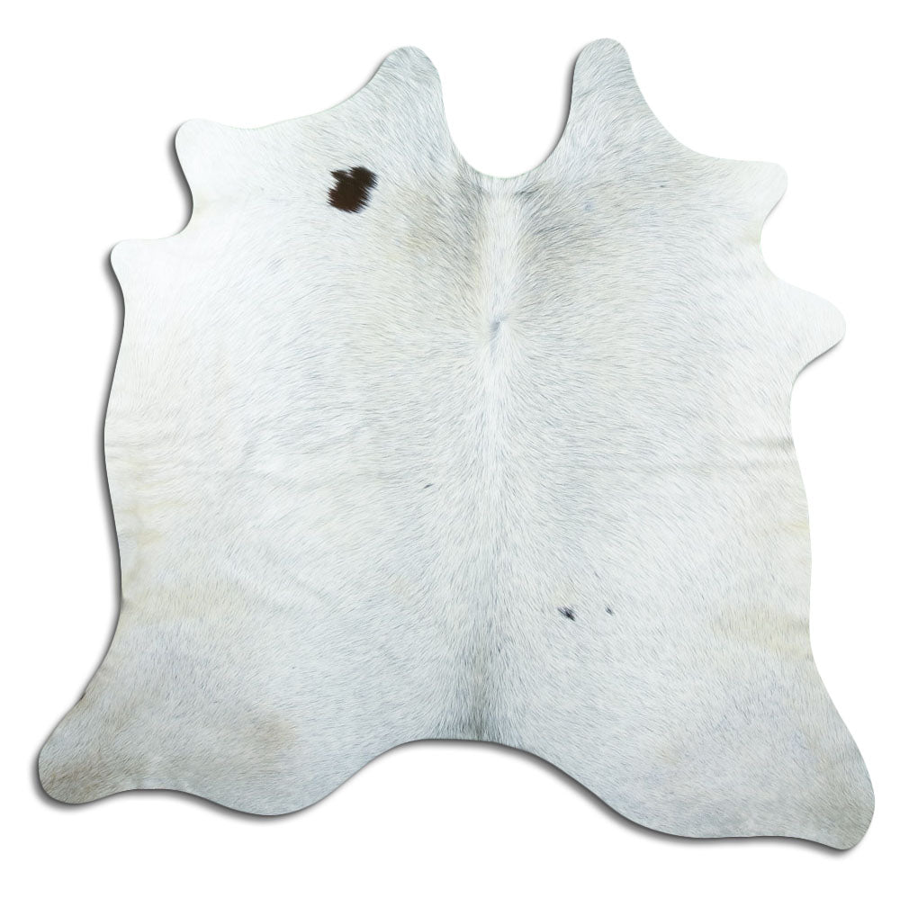 Salt & Pepper Kuhfell, ca. 170 × 180 cm, von oben fotografiert: genau das Fell, das Sie erhalten