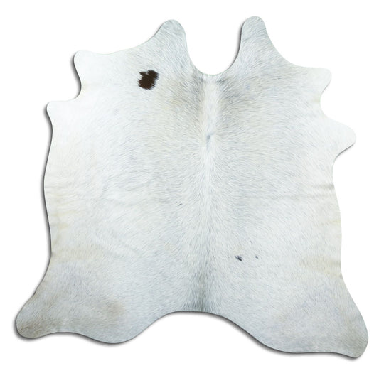 Salt & Pepper Kuhfell, ca. 170 × 180 cm, von oben fotografiert: genau das Fell, das Sie erhalten