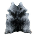 Salt & Pepper Kuhfell, ca. 180 × 150 cm, von oben fotografiert: genau das Fell, das Sie erhalten