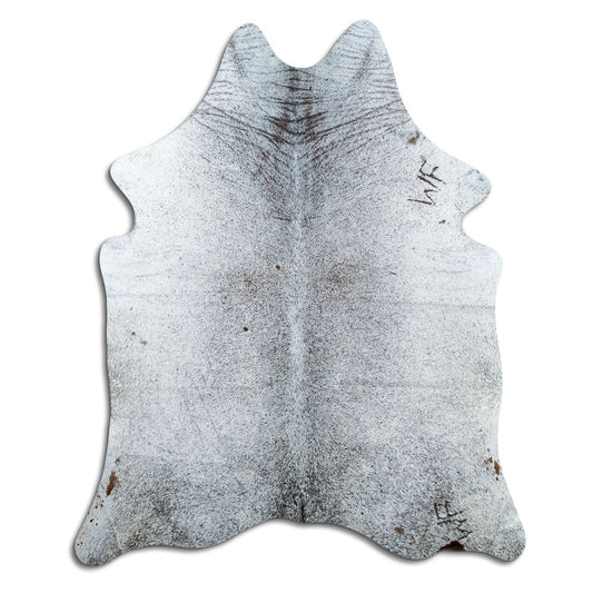 Salt & Pepper Kuhfell, ca. 180 × 150 cm, von oben fotografiert: genau das Fell, das Sie erhalten