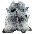 Salt & Pepper Kuhfell, ca. 200 × 180 cm, von oben fotografiert: genau das Fell, das Sie erhalten
