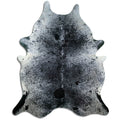 Salt & Pepper Kuhfell, ca. 230 × 190 cm, von oben fotografiert: genau das Fell, das Sie erhalten