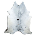 Salt & Pepper Kuhfell, ca. 220 × 190 cm, von oben fotografiert: genau das Fell, das Sie erhalten