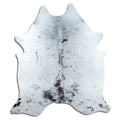 Salt & Pepper Kuhfell, ca. 230 × 200 cm, von oben fotografiert: genau das Fell, das Sie erhalten