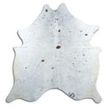 Salt & Pepper Kuhfell, ca. 180 × 170 cm, von oben fotografiert: genau das Fell, das Sie erhalten