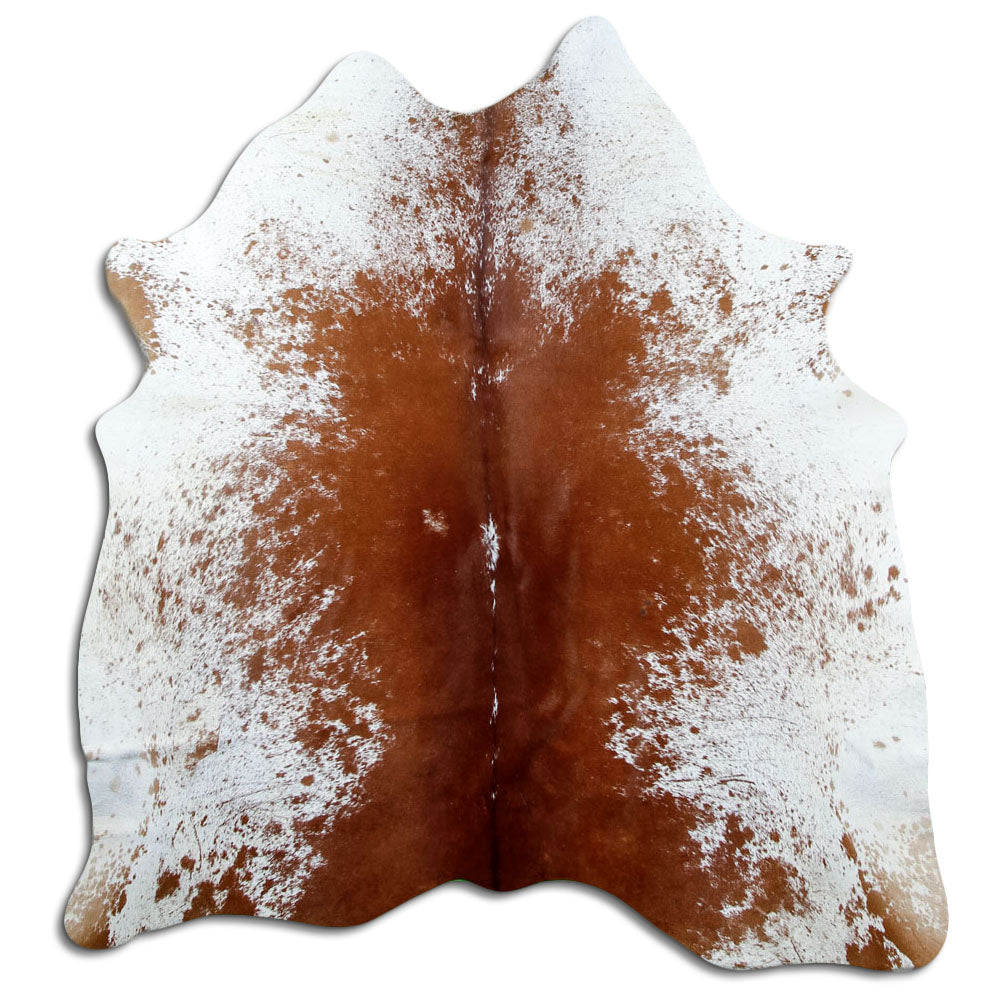 Salt & Pepper Kuhfell, ca. 170 × 160 cm, von oben fotografiert: genau das Fell, das Sie erhalten