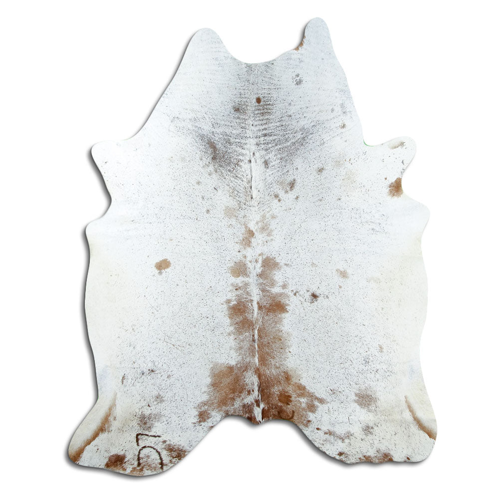 Salt & Pepper Kuhfell, ca. 200 × 160 cm, von oben fotografiert: genau das Fell, das Sie erhalten