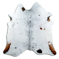 Salt & Pepper Kuhfell, ca. 170 × 170 cm, von oben fotografiert: genau das Fell, das Sie erhalten