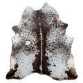 Salt & Pepper Kuhfell, ca. 190 × 180 cm, von oben fotografiert: genau das Fell, das Sie erhalten