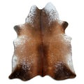 Salt & Pepper Kuhfell, ca. 200 × 170 cm, von oben fotografiert: genau das Fell, das Sie erhalten
