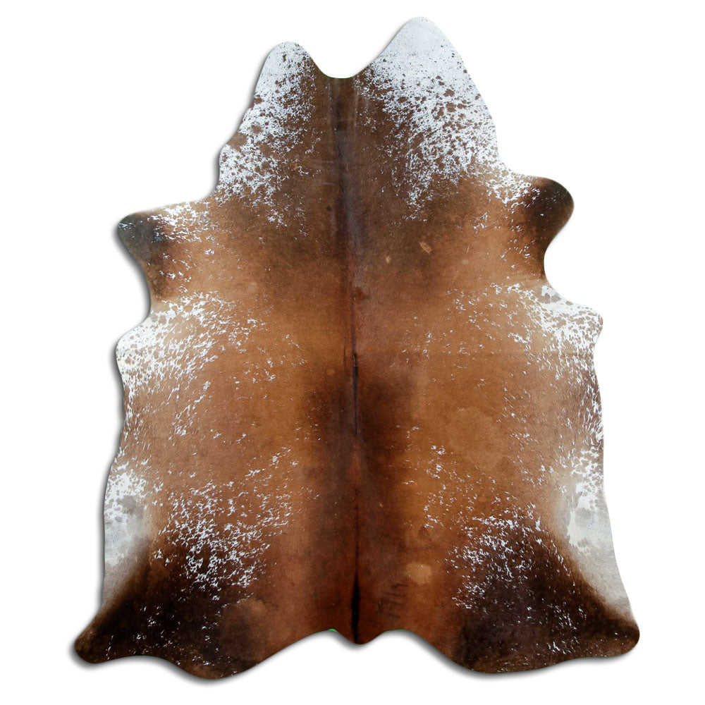 Salt & Pepper Kuhfell, ca. 200 × 170 cm, von oben fotografiert: genau das Fell, das Sie erhalten