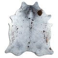 Salt & Pepper Kuhfell, ca. 220 × 200 cm, von oben fotografiert: genau das Fell, das Sie erhalten