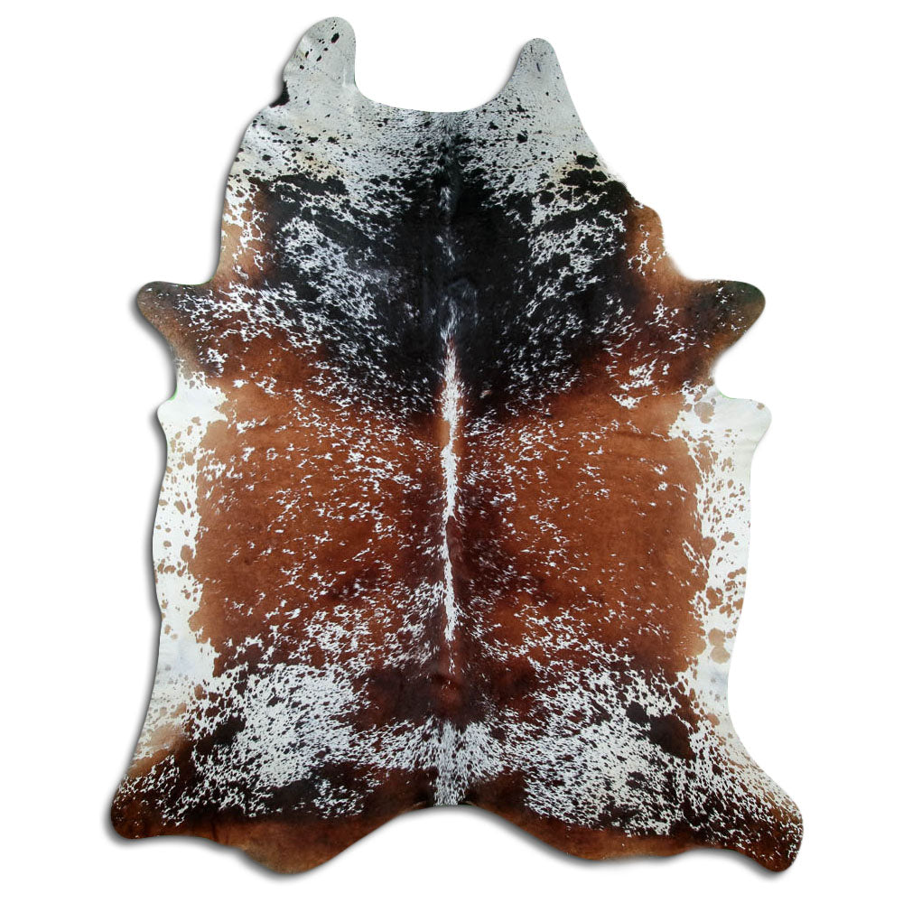 Salt & Pepper Kuhfell, ca. 260 × 210 cm, von oben fotografiert: genau das Fell, das Sie erhalten