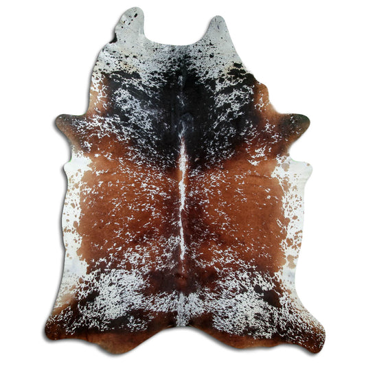 Salt & Pepper Kuhfell, ca. 260 × 210 cm, von oben fotografiert: genau das Fell, das Sie erhalten