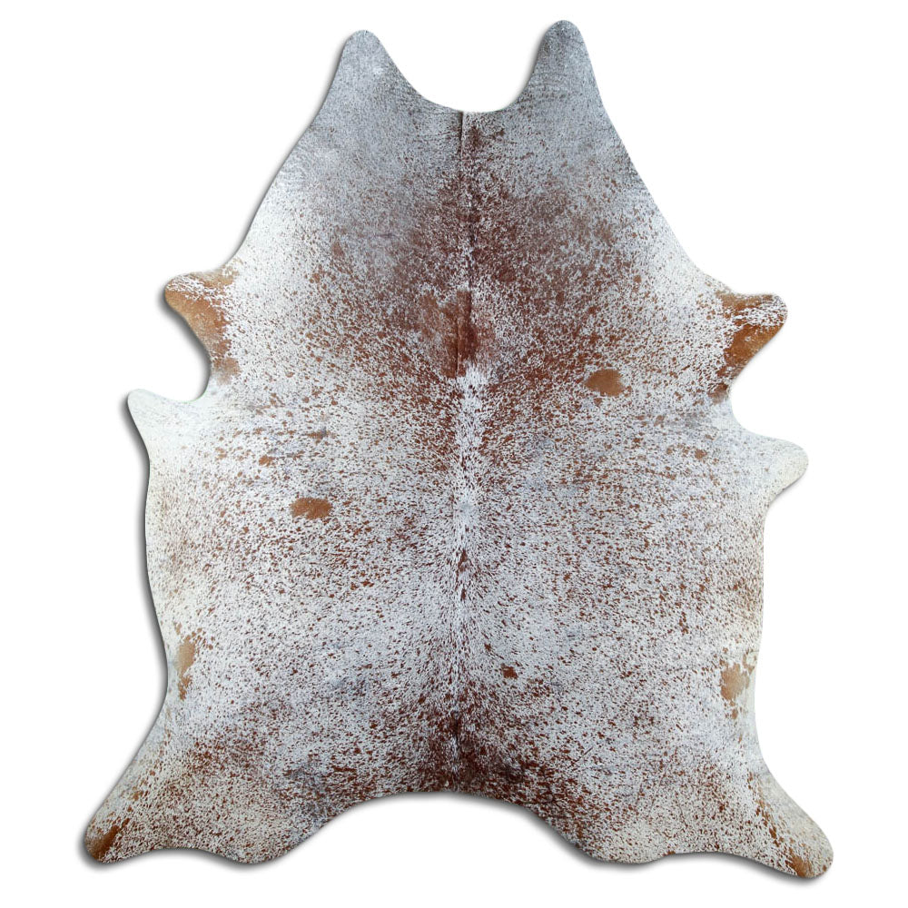 Salt & Pepper Kuhfell, ca. 210 × 190 cm, von oben fotografiert: genau das Fell, das Sie erhalten