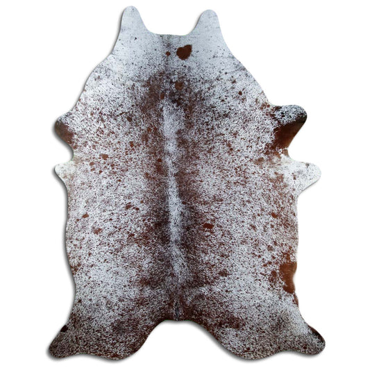 Salt & Pepper Kuhfell, ca. 230 × 180 cm, von oben fotografiert: genau das Fell, das Sie erhalten