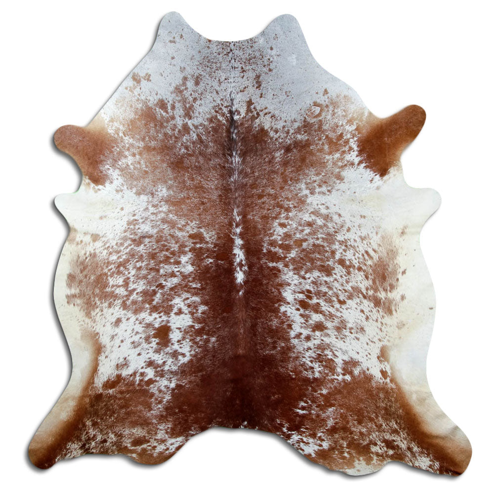 Salt & Pepper Kuhfell, ca. 220 × 210 cm, von oben fotografiert: genau das Fell, das Sie erhalten