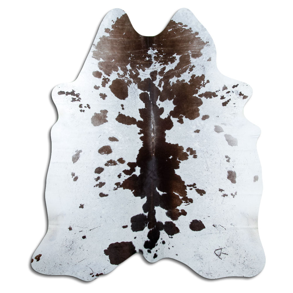 Salt & Pepper Kuhfell, ca. 220 × 190 cm, von oben fotografiert: genau das Fell, das Sie erhalten