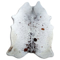 Salt & Pepper Kuhfell, ca. 240 × 200 cm, von oben fotografiert: genau das Fell, das Sie erhalten
