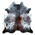 Salt & Pepper Kuhfell, ca. 220 × 210 cm, von oben fotografiert: genau das Fell, das Sie erhalten