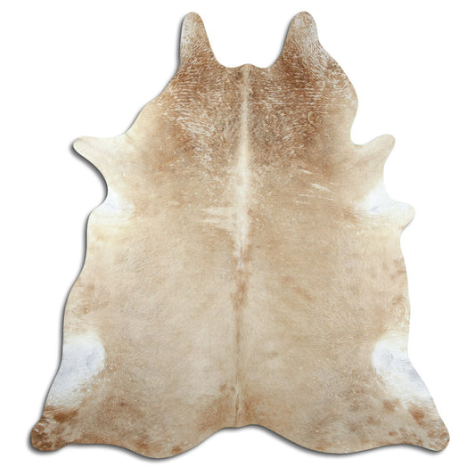 Braunes Kuhfell, ca. 220 × 210 cm, von oben fotografiert: genau das Fell, das Sie erhalten
