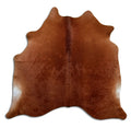 Braunes Kuhfell, ca. 170 × 180 cm, von oben fotografiert: genau das Fell, das Sie erhalten