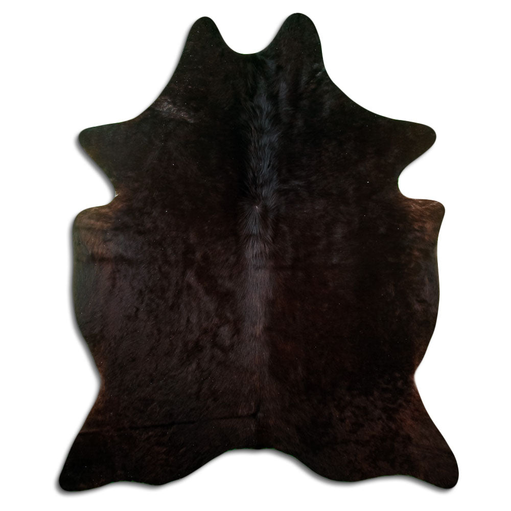 Braunes Kuhfell, ca. 200 × 170 cm, von oben fotografiert: genau das Fell, das Sie erhalten
