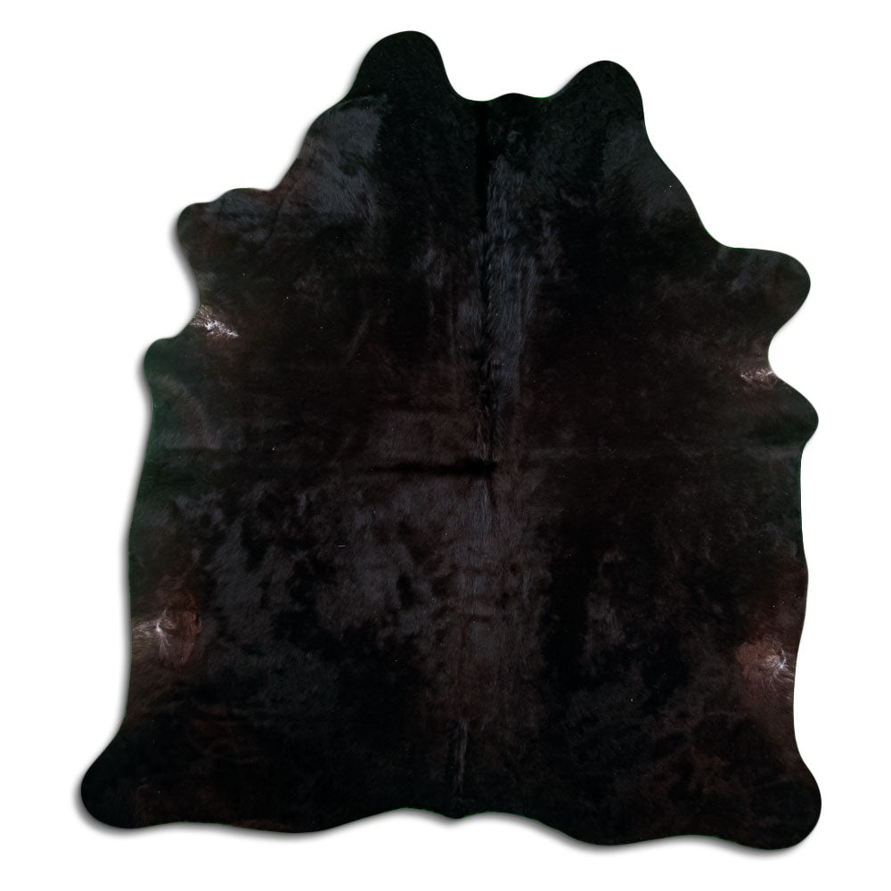 Braunes Kuhfell, ca. 220 × 200 cm, von oben fotografiert: genau das Fell, das Sie erhalten