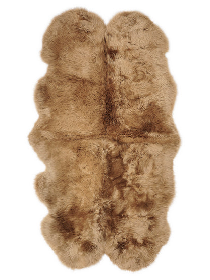 Neuseeländischer Lammfell-Teppich Quattro, Camel